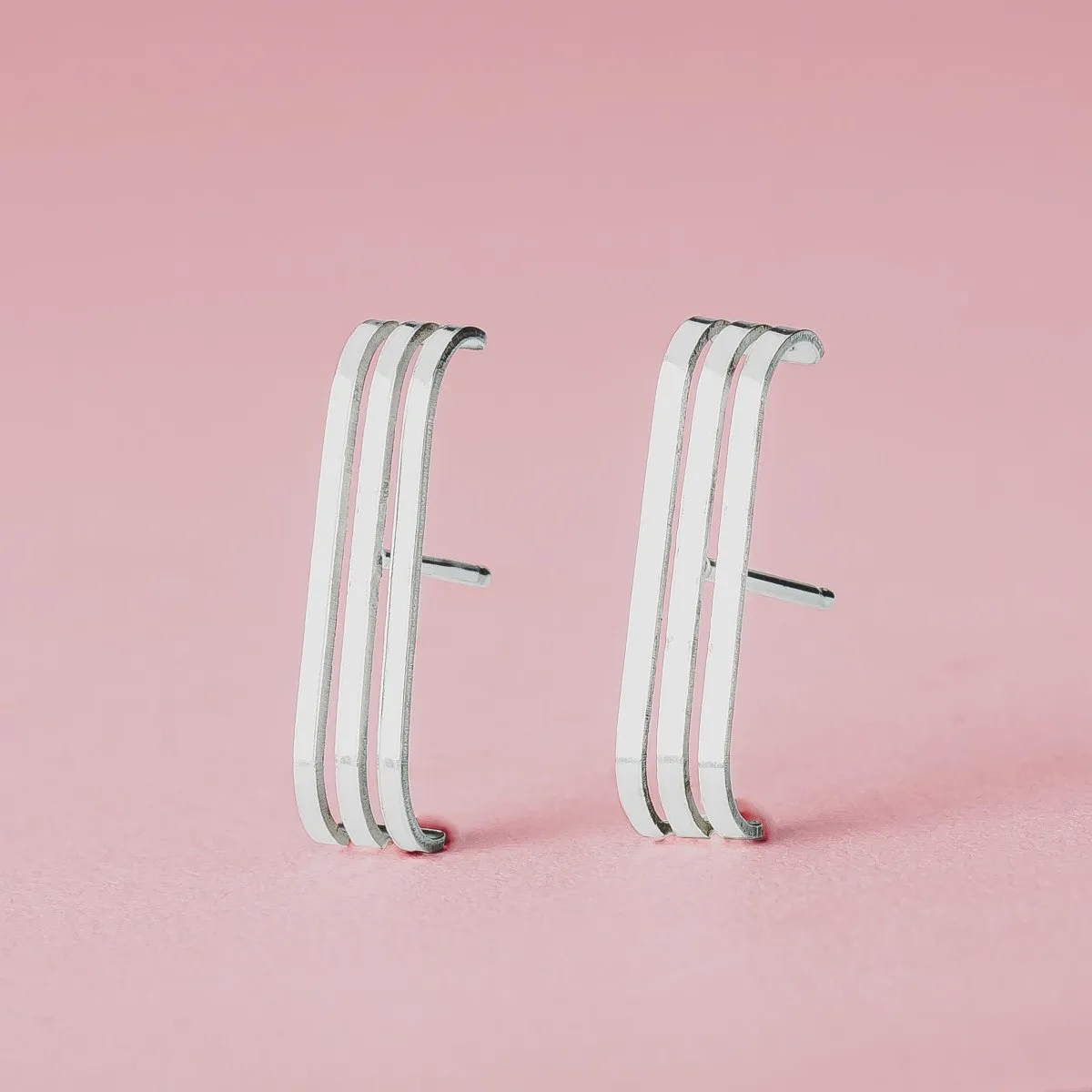 Triple Suspender Earrings