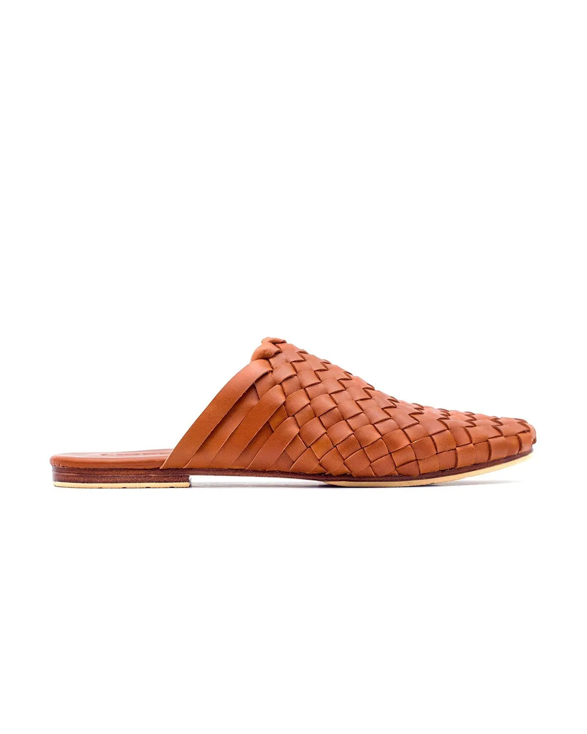 Tulum Woven Mule - Cognac