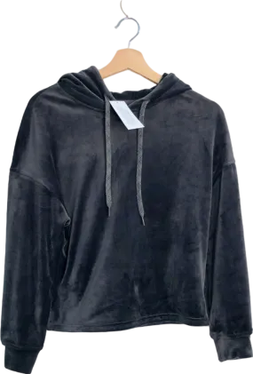 UK XS UGG Grey Velvet Belden Overhead Loungewear Hoody - Optimized E-commerce Product with Modifiers