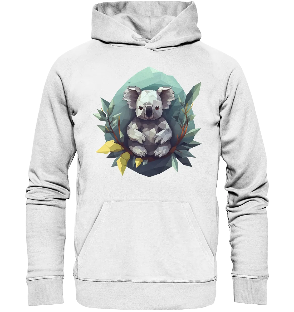 Unisex Bio-Hoodie mit Koala "Polygon Koala"