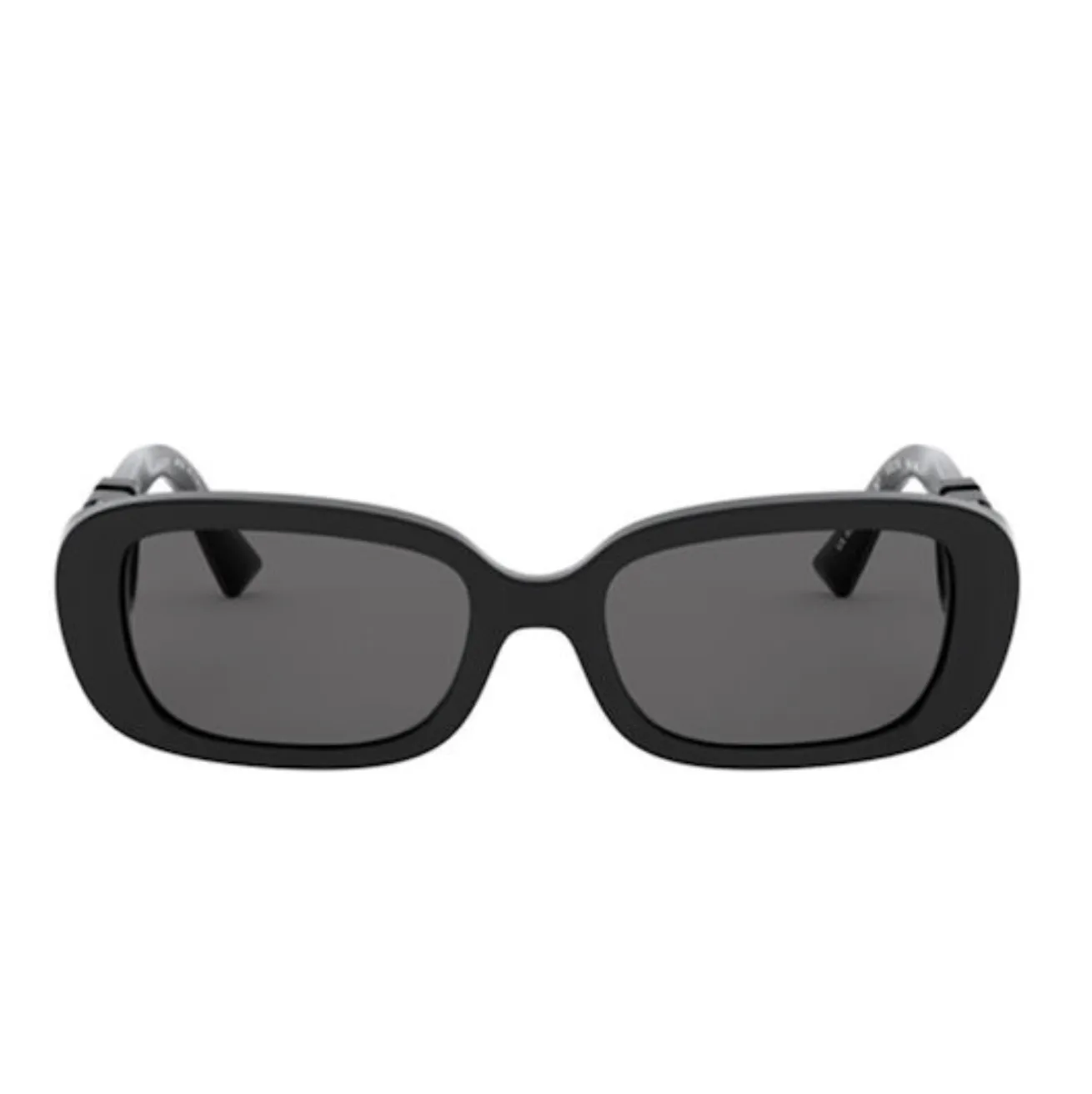 VA4067 NARROW OVAL SUNGLASSES - BLACK