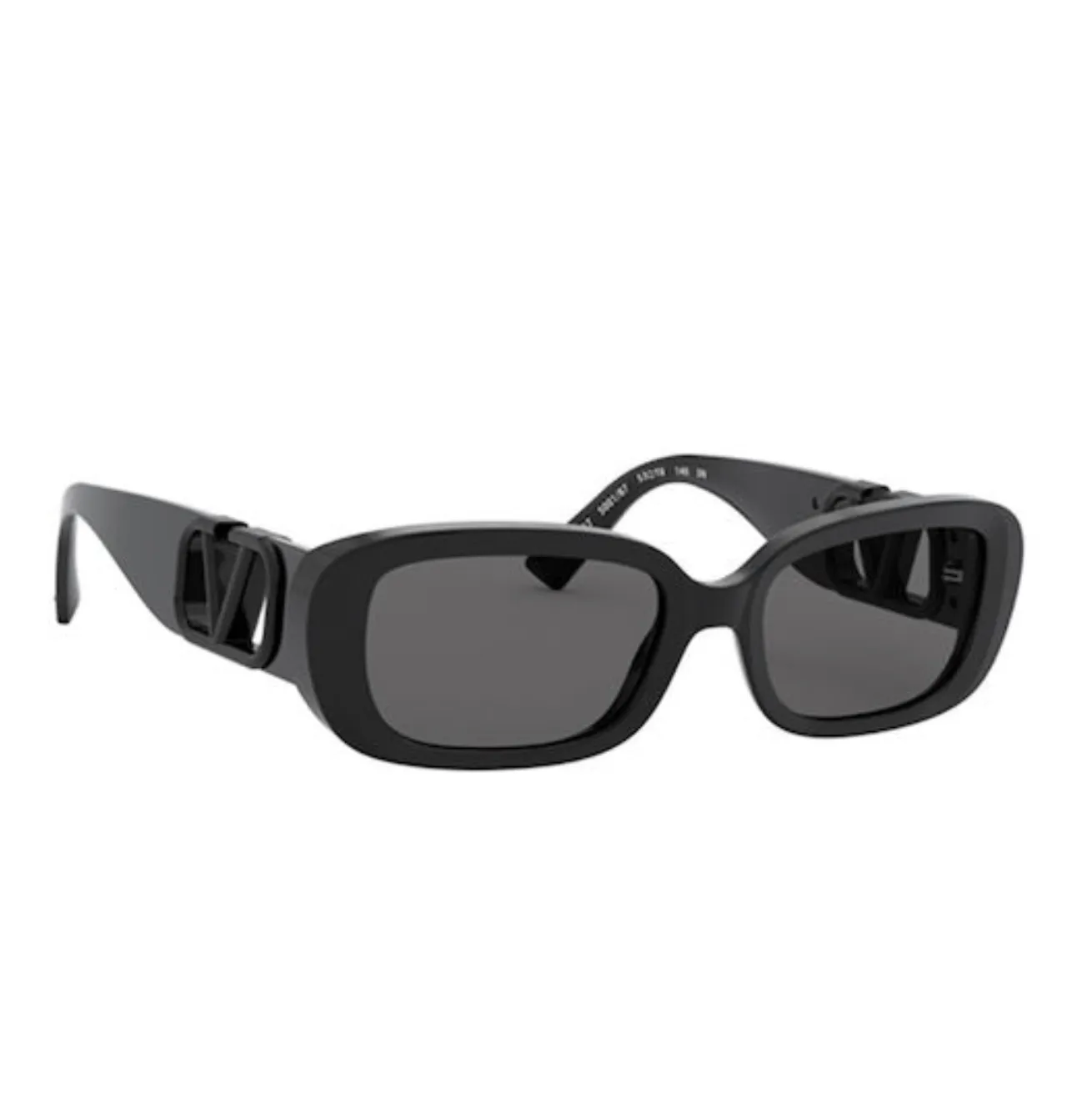 VA4067 NARROW OVAL SUNGLASSES - BLACK