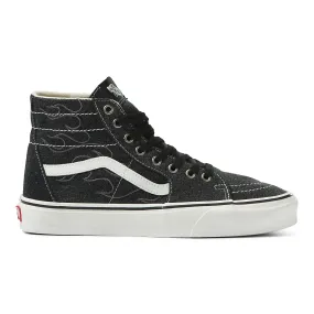 Vans Unisex SK8 Hi Taper Black Denim Flames