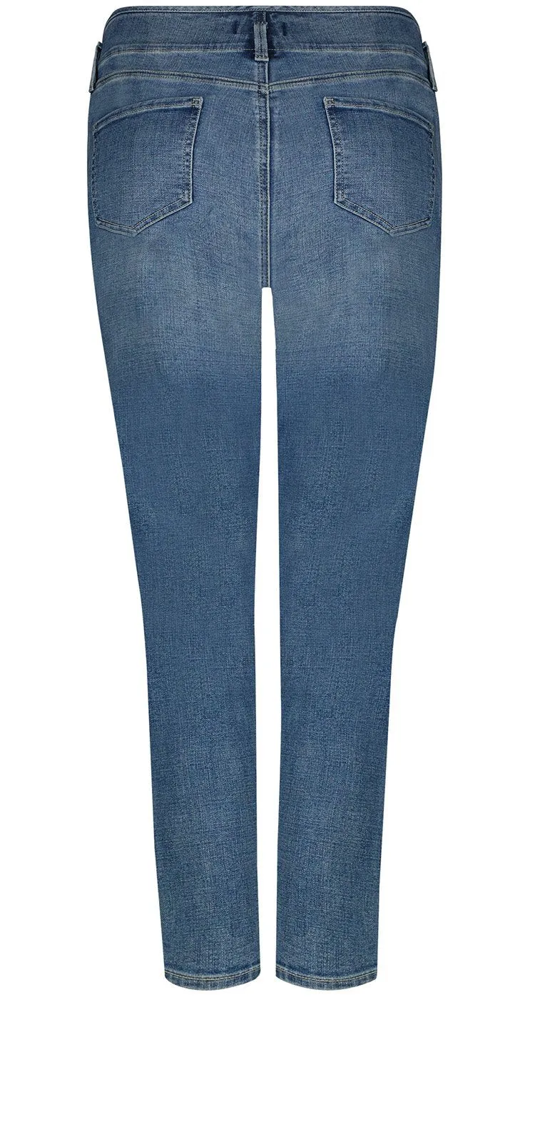 Vintage Bouncer Ankle Jeans Mediumblauw Premium Denim | Lovesick