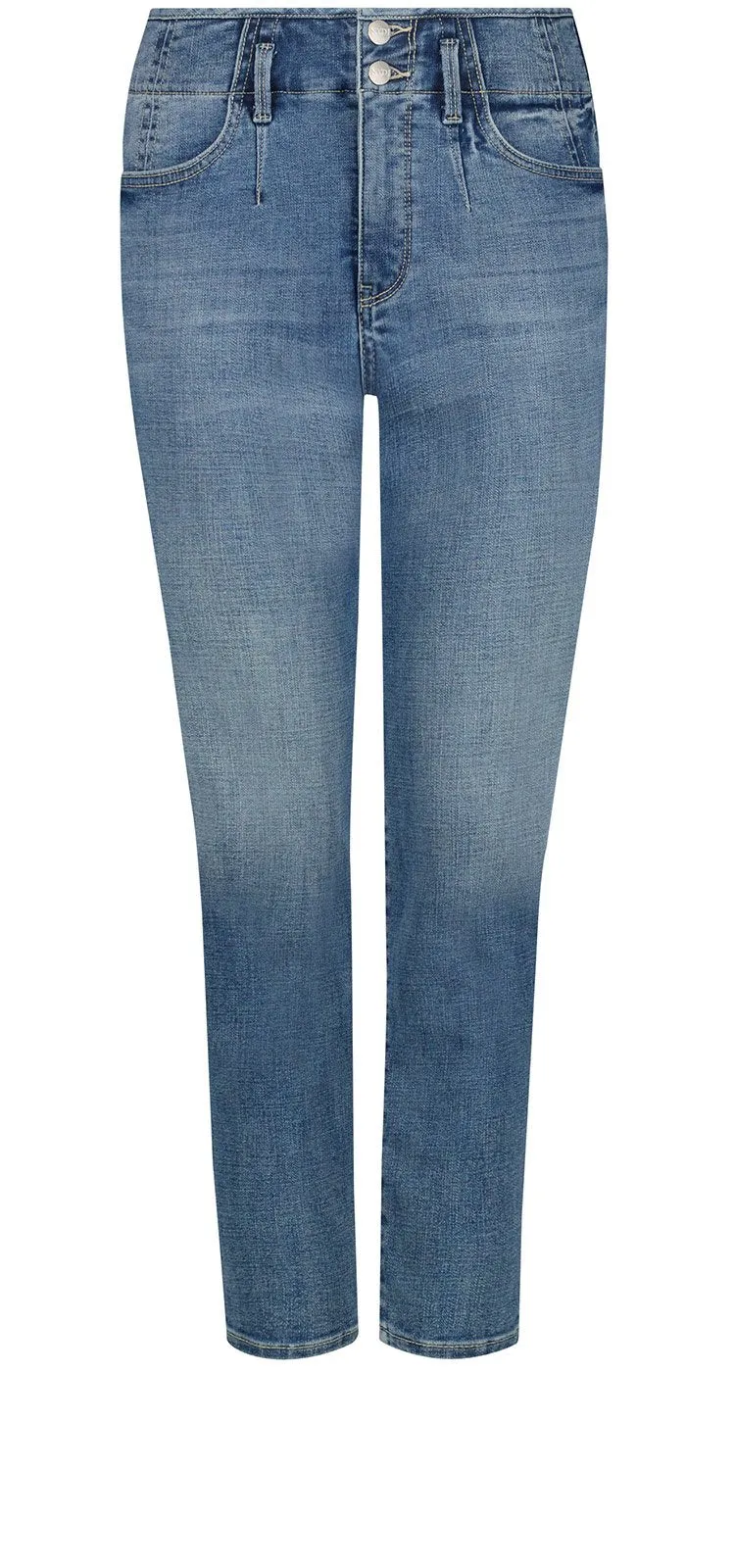 Vintage Bouncer Ankle Jeans Mediumblauw Premium Denim | Lovesick