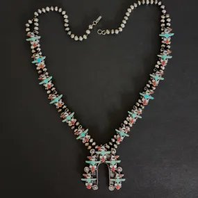 Vintage Zuni Thunderbirds Necklace - 27 Long