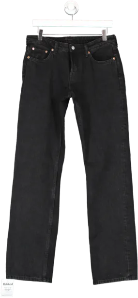 Weekday Black Arrow Low Straight Jeans W28