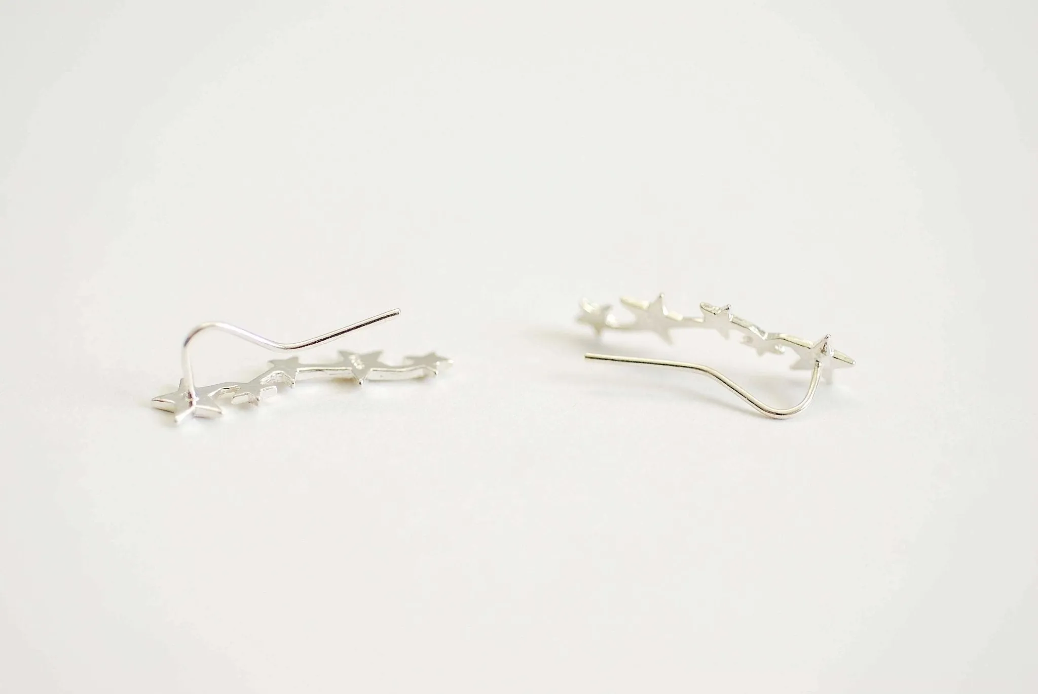 Wholesale Star Ear Crawler Earrings- 925 Sterling Silver Ear Climbers, Cluster Star Earrings, ear pins, ear climber earrings, ear crawler earrings